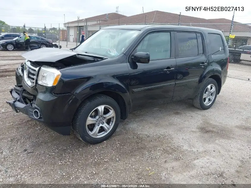 2014 Honda Pilot Ex-L VIN: 5FNYF4H52EB027413 Lot: 42258671