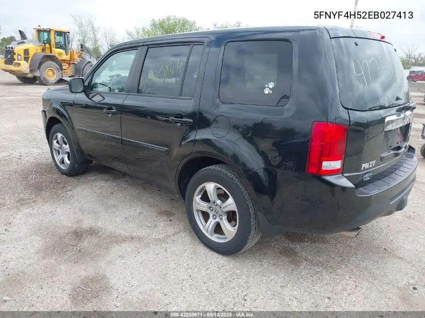 2014 Honda Pilot Ex-L VIN: 5FNYF4H52EB027413 Lot: 42258671