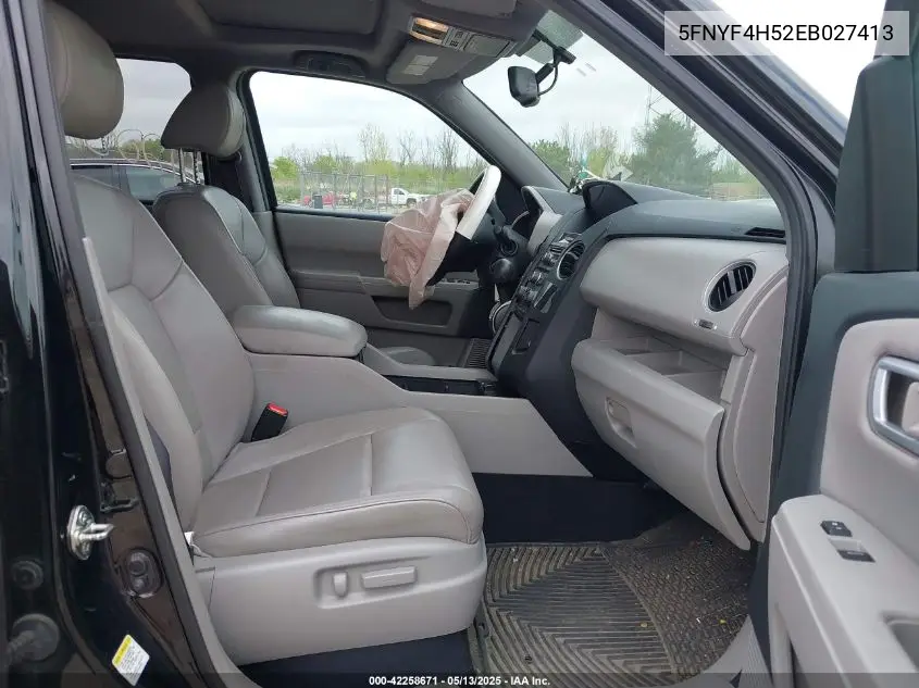 2014 Honda Pilot Ex-L VIN: 5FNYF4H52EB027413 Lot: 42258671