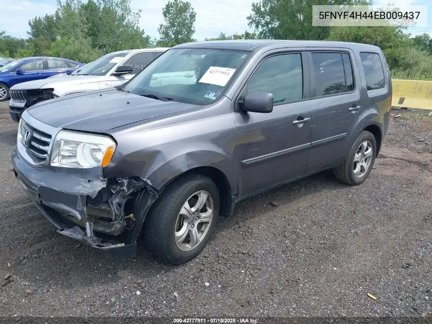 2014 Honda Pilot Ex VIN: 5FNYF4H44EB009437 Lot: 42777911