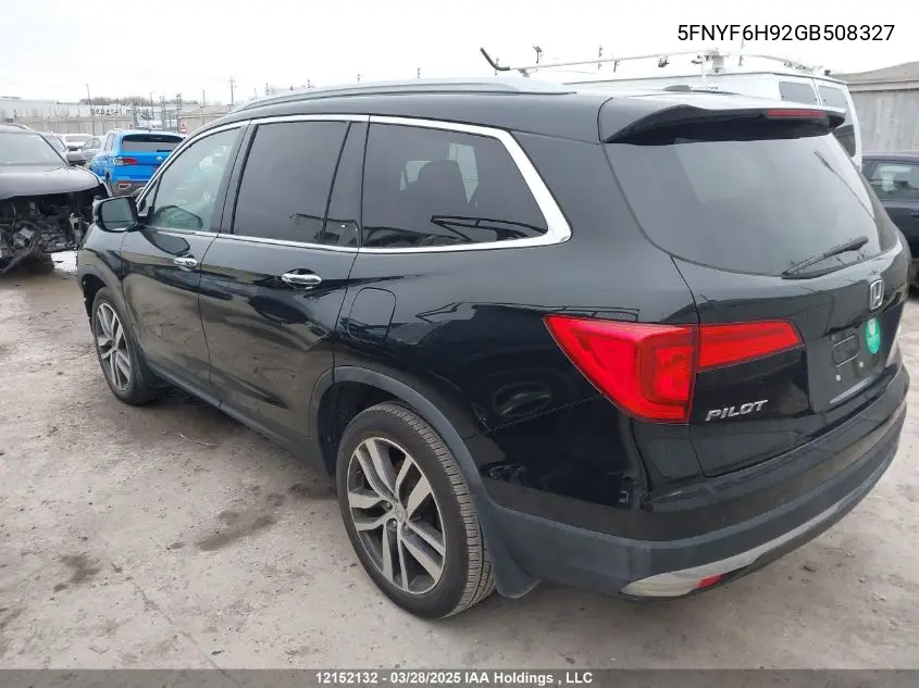 2016 Honda Pilot VIN: 5FNYF6H92GB508327 Lot: 12152132