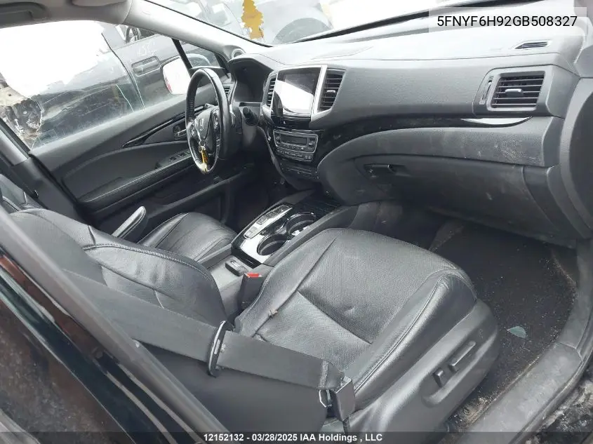 2016 Honda Pilot VIN: 5FNYF6H92GB508327 Lot: 12152132
