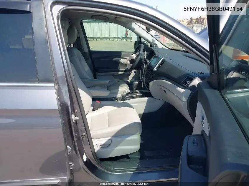 2016 Honda Pilot Ex VIN: 5FNYF6H38GB049154 Lot: 42052205