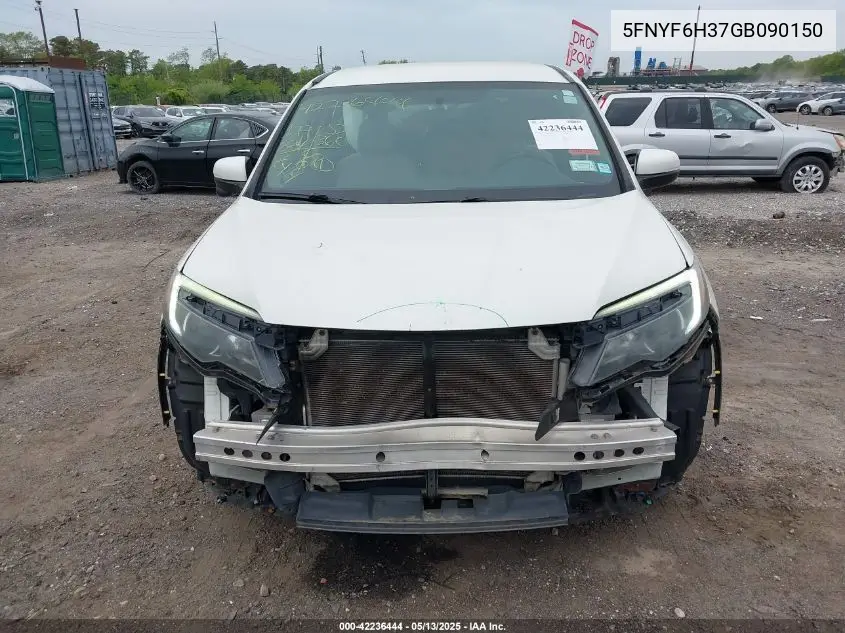 2016 Honda Pilot Ex VIN: 5FNYF6H37GB090150 Lot: 42236444