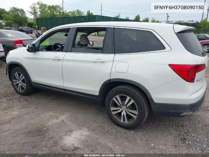 2016 Honda Pilot Ex VIN: 5FNYF6H37GB090150 Lot: 42236444
