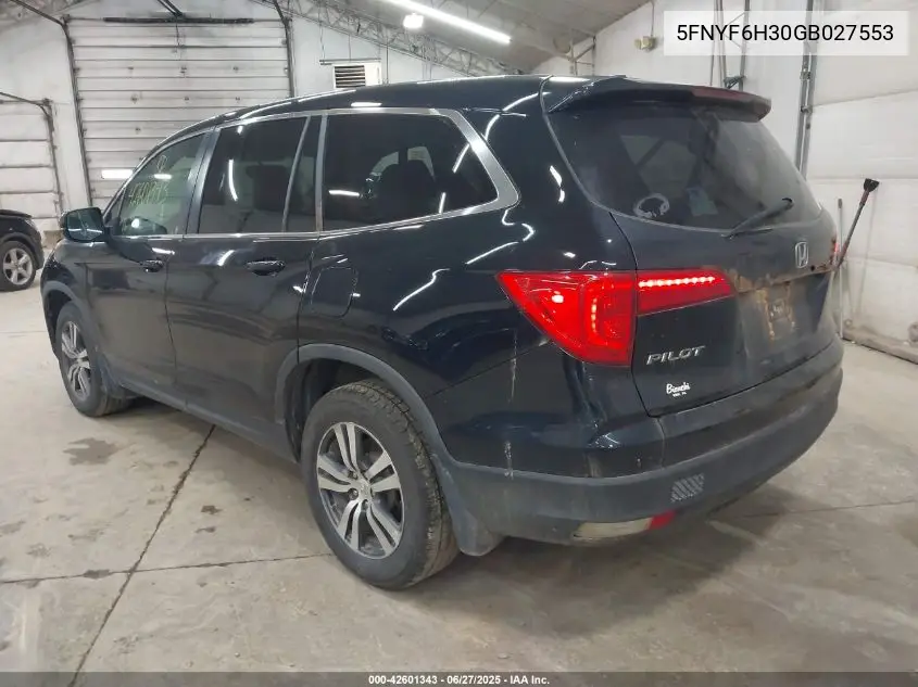 2016 Honda Pilot Ex VIN: 5FNYF6H30GB027553 Lot: 42601343