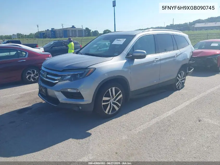 2016 Honda Pilot Touring VIN: 5FNYF6H9XGB090745 Lot: 42608393