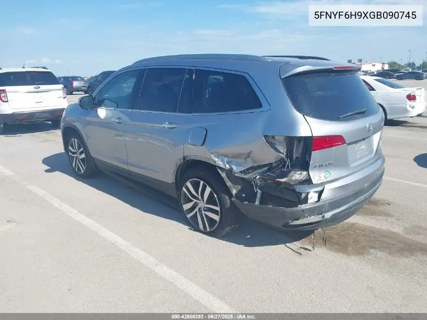 2016 Honda Pilot Touring VIN: 5FNYF6H9XGB090745 Lot: 42608393