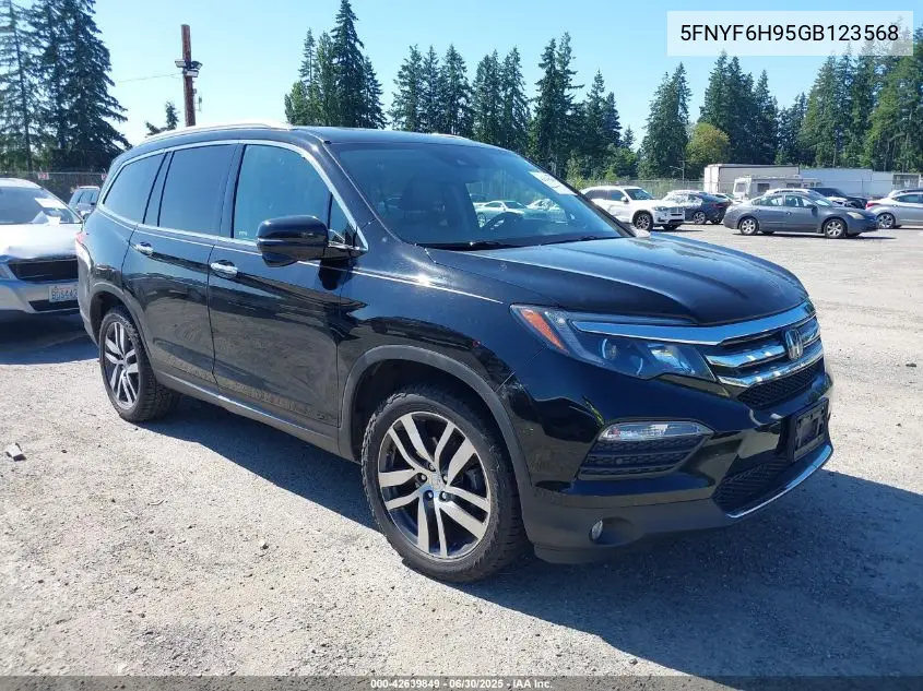 2016 Honda Pilot Touring VIN: 5FNYF6H95GB123568 Lot: 42639849