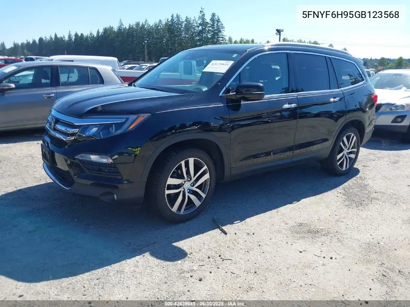 2016 Honda Pilot Touring VIN: 5FNYF6H95GB123568 Lot: 42639849