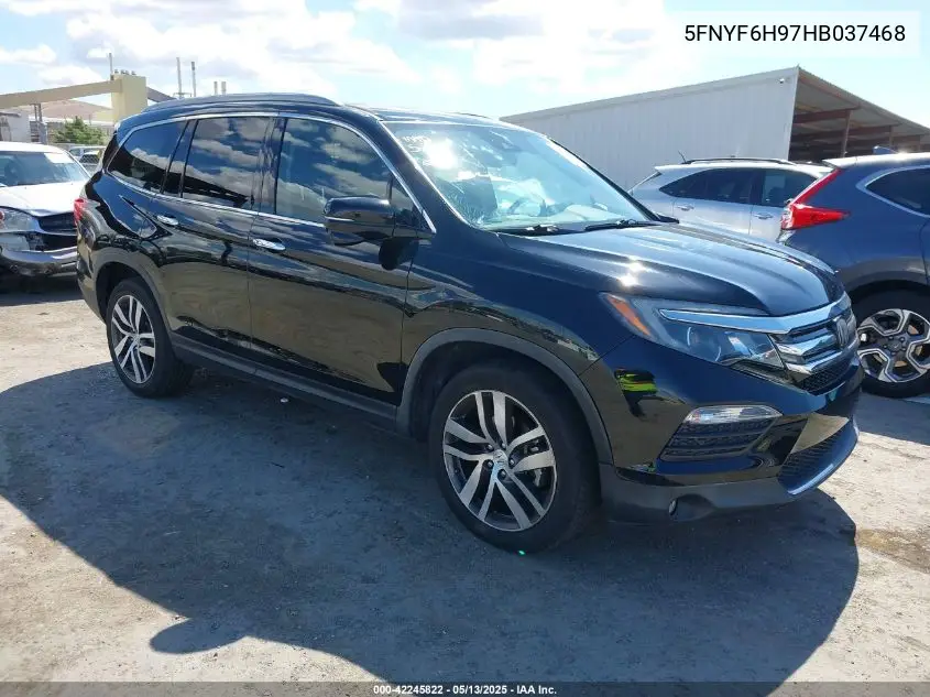 2017 Honda Pilot Touring VIN: 5FNYF6H97HB037468 Lot: 42245822