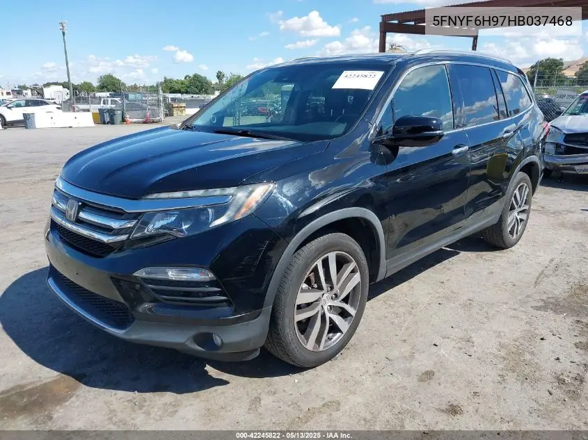 2017 Honda Pilot Touring VIN: 5FNYF6H97HB037468 Lot: 42245822