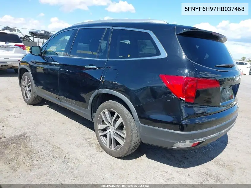 2017 Honda Pilot Touring VIN: 5FNYF6H97HB037468 Lot: 42245822