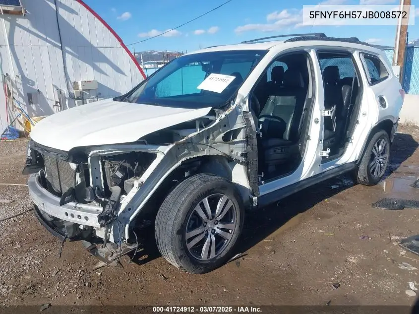 2018 Honda Pilot Ex-L VIN: 5FNYF6H57JB008572 Lot: 41724912