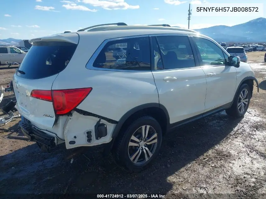 2018 Honda Pilot Ex-L VIN: 5FNYF6H57JB008572 Lot: 41724912