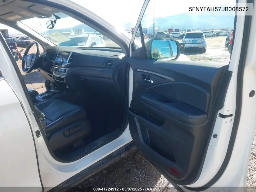 2018 Honda Pilot Ex-L VIN: 5FNYF6H57JB008572 Lot: 41724912
