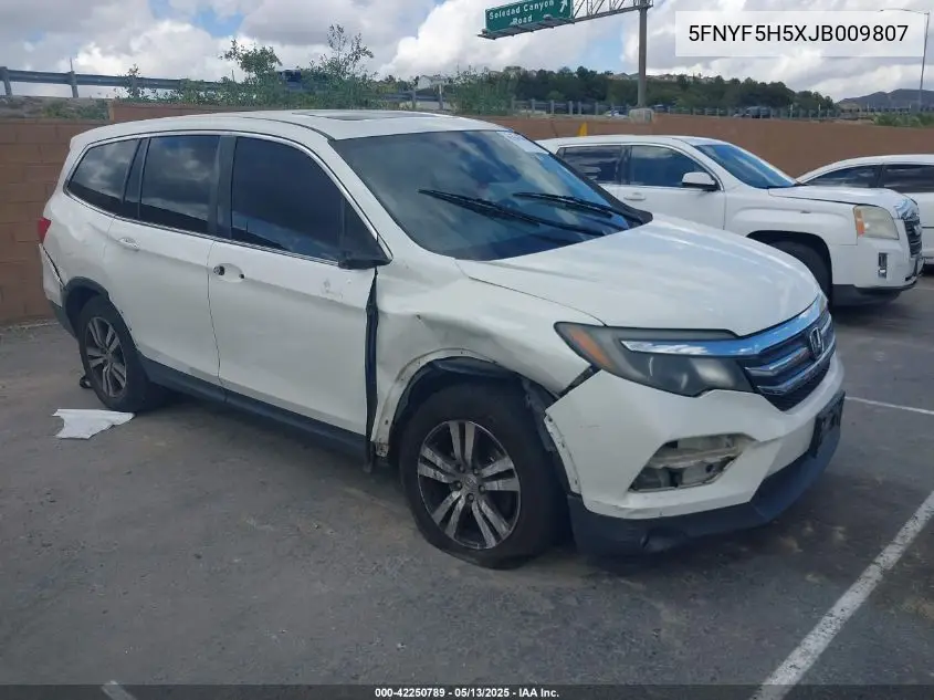 2018 Honda Pilot Ex-L VIN: 5FNYF5H5XJB009807 Lot: 42250789