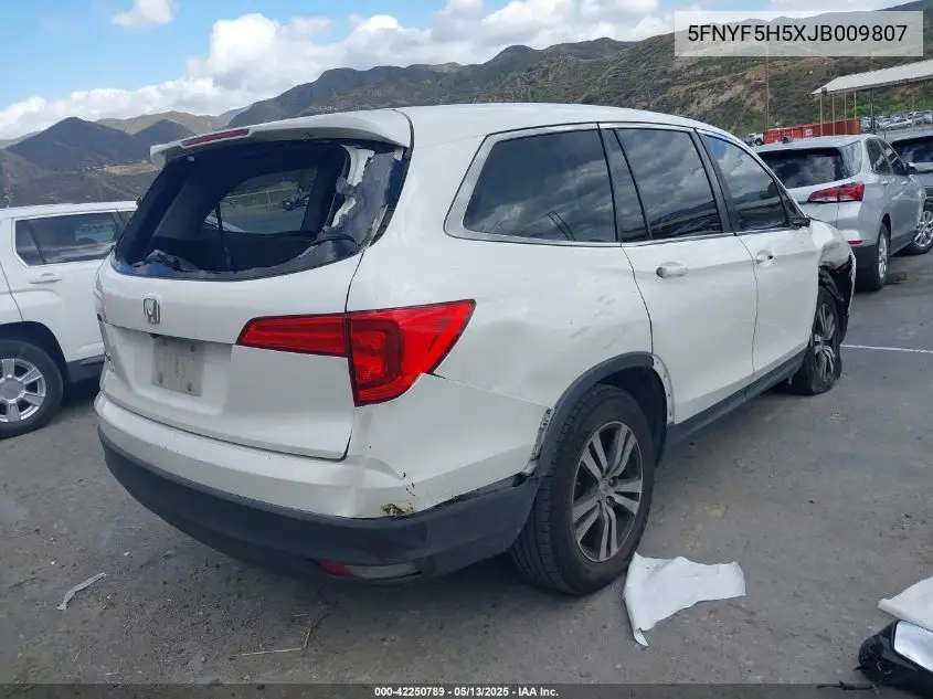 2018 Honda Pilot Ex-L VIN: 5FNYF5H5XJB009807 Lot: 42250789