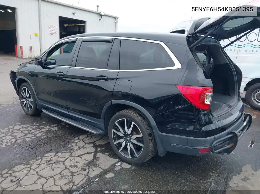 2019 Honda Pilot Ex-L VIN: 5FNYF6H54KB051395 Lot: 42560075