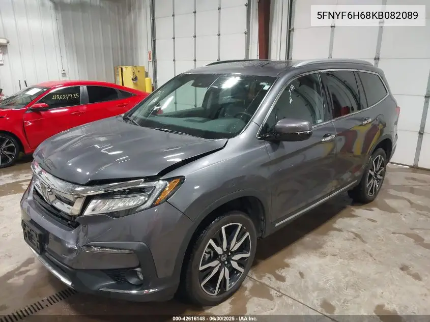 2019 Honda Pilot Touring VIN: 5FNYF6H68KB082089 Lot: 42616148