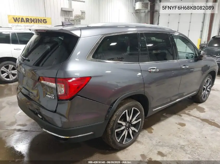 2019 Honda Pilot Touring VIN: 5FNYF6H68KB082089 Lot: 42616148