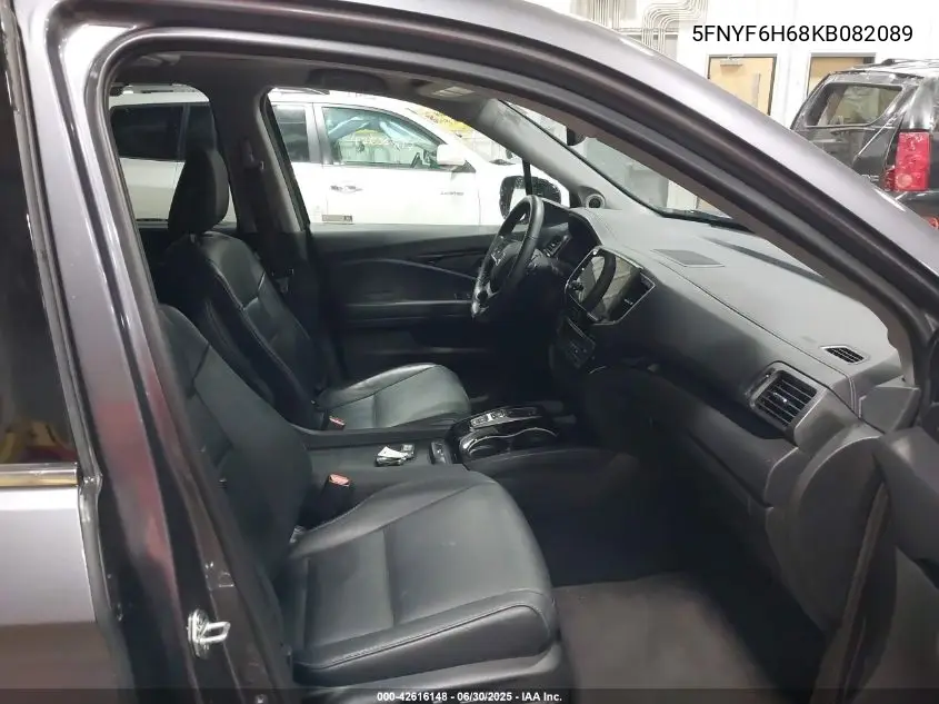 2019 Honda Pilot Touring VIN: 5FNYF6H68KB082089 Lot: 42616148