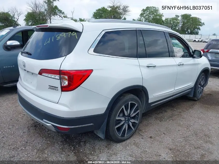 2020 Honda Pilot Awd Touring 8 Passenger VIN: 5FNYF6H96LB037051 Lot: 42579931