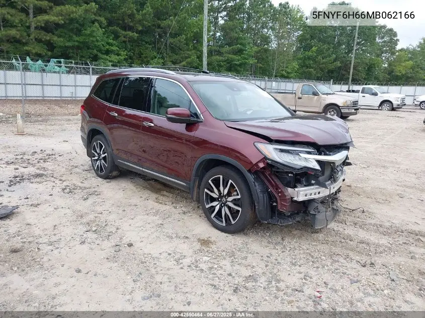 2021 Honda Pilot Touring VIN: 5FNYF6H66MB062166 Lot: 42550464
