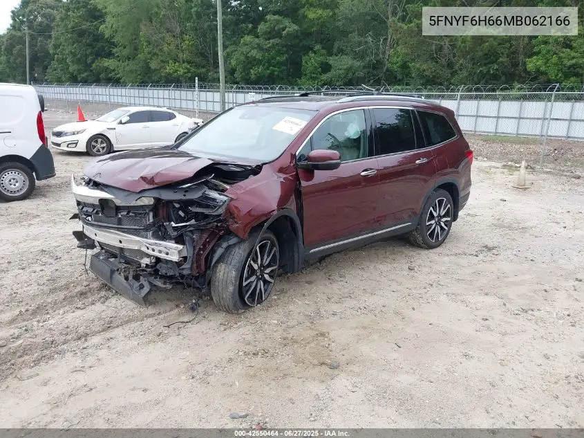 2021 Honda Pilot Touring VIN: 5FNYF6H66MB062166 Lot: 42550464