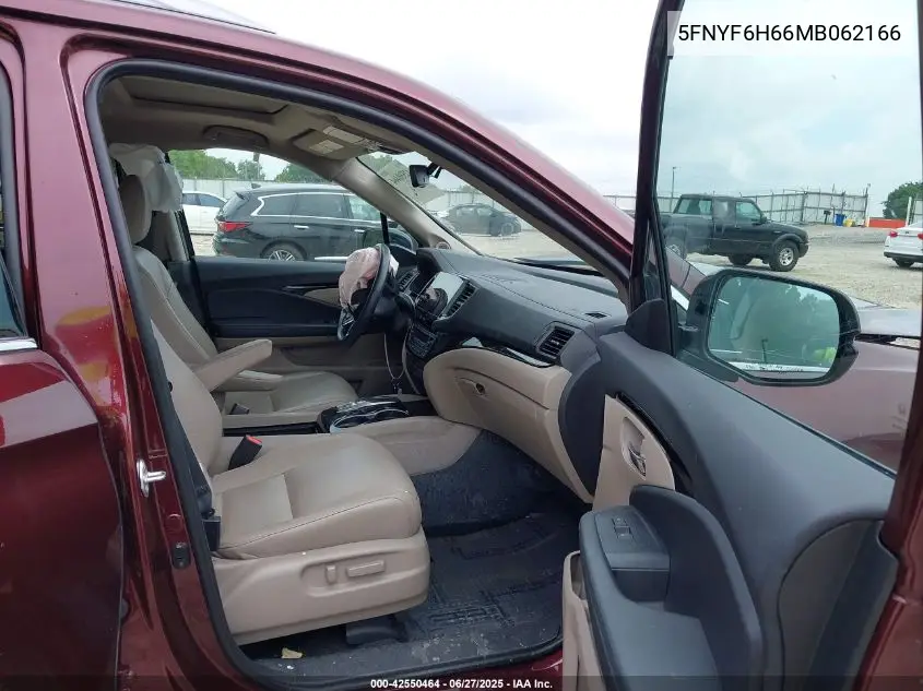 2021 Honda Pilot Touring VIN: 5FNYF6H66MB062166 Lot: 42550464