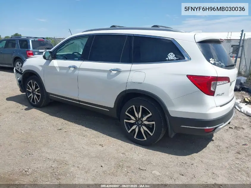 2021 Honda Pilot Awd Touring 8 Passenger VIN: 5FNYF6H96MB030036 Lot: 42585007