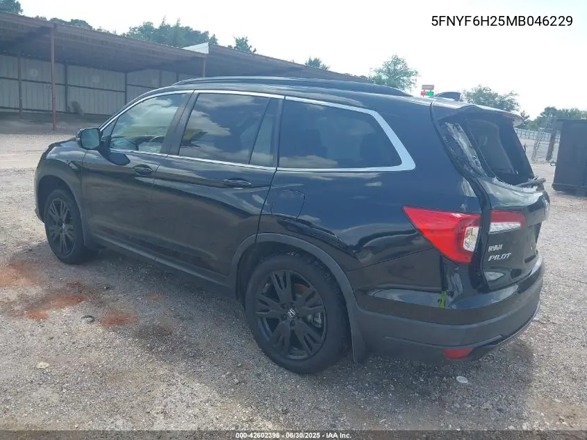 2021 Honda Pilot Awd Special Edition VIN: 5FNYF6H25MB046229 Lot: 42602396
