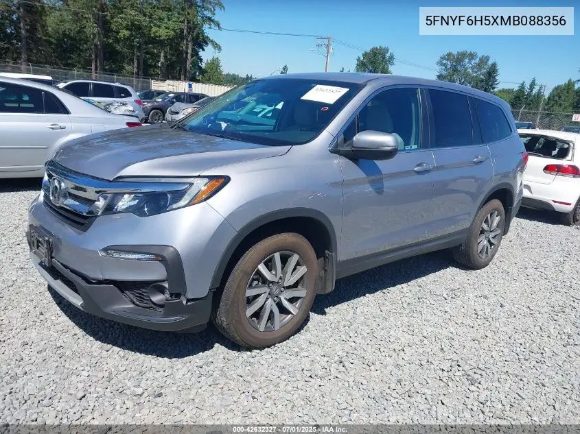 2021 Honda Pilot Exl VIN: 5FNYF6H5XMB088356 Lot: 42632327