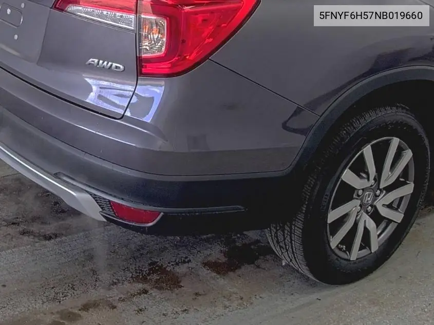 2022 Honda Pilot Exl VIN: 5FNYF6H57NB019660 Lot: 42611787