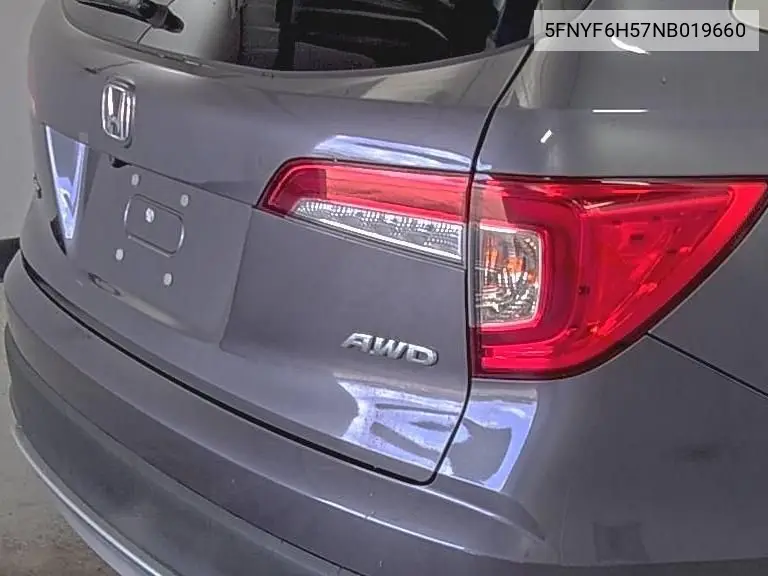 2022 Honda Pilot Exl VIN: 5FNYF6H57NB019660 Lot: 42611787