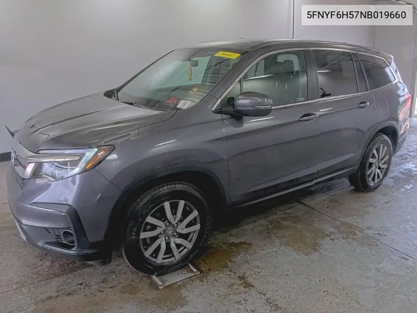 2022 Honda Pilot Exl VIN: 5FNYF6H57NB019660 Lot: 42611787