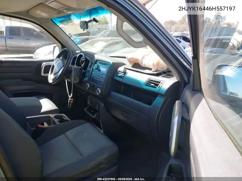 2006 Honda Ridgeline Rts VIN: 2HJYK16446H557197 Lot: 42227895