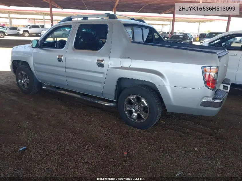 2006 Honda Ridgeline Rtl VIN: 2HJYK16536H513099 Lot: 42626186