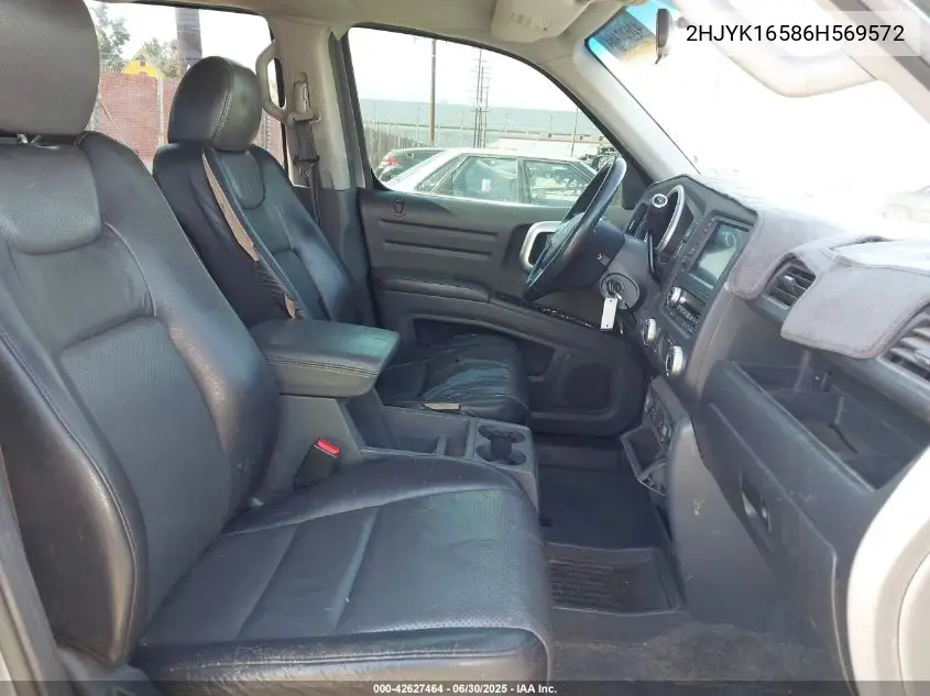 2006 Honda Ridgeline Rtl VIN: 2HJYK16586H569572 Lot: 42627464