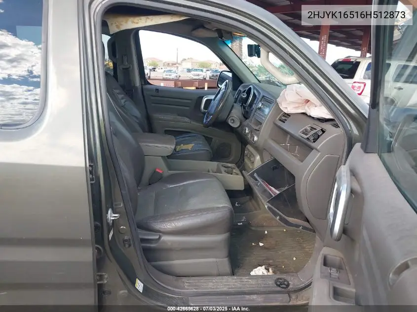 2006 Honda Ridgeline Rtl VIN: 2HJYK16516H512873 Lot: 42665628