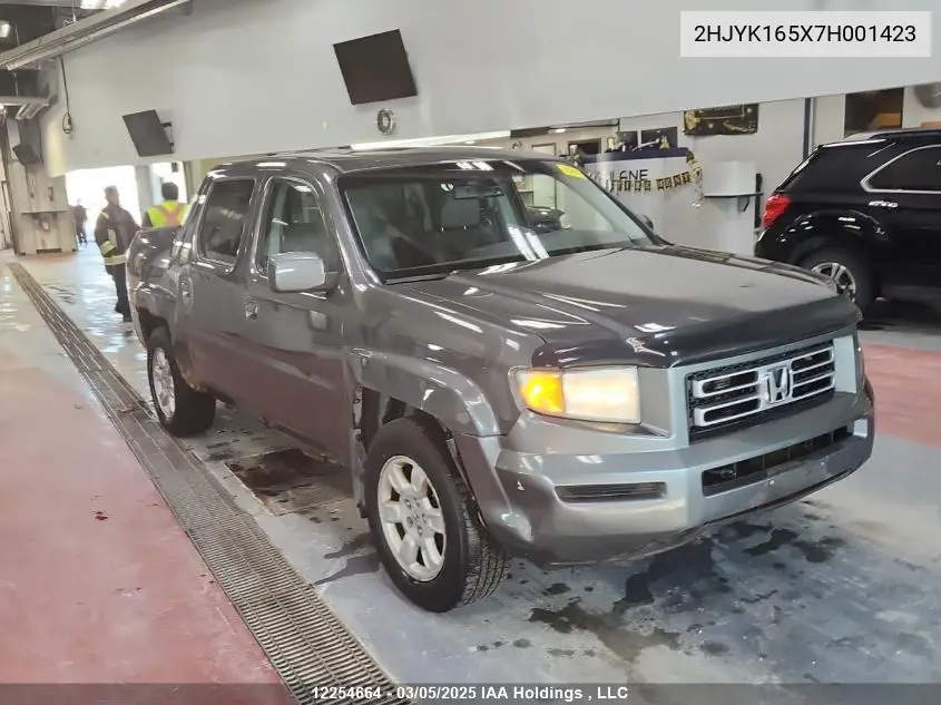 2007 Honda Ridgeline Rtl VIN: 2HJYK165X7H001423 Lot: 12254664