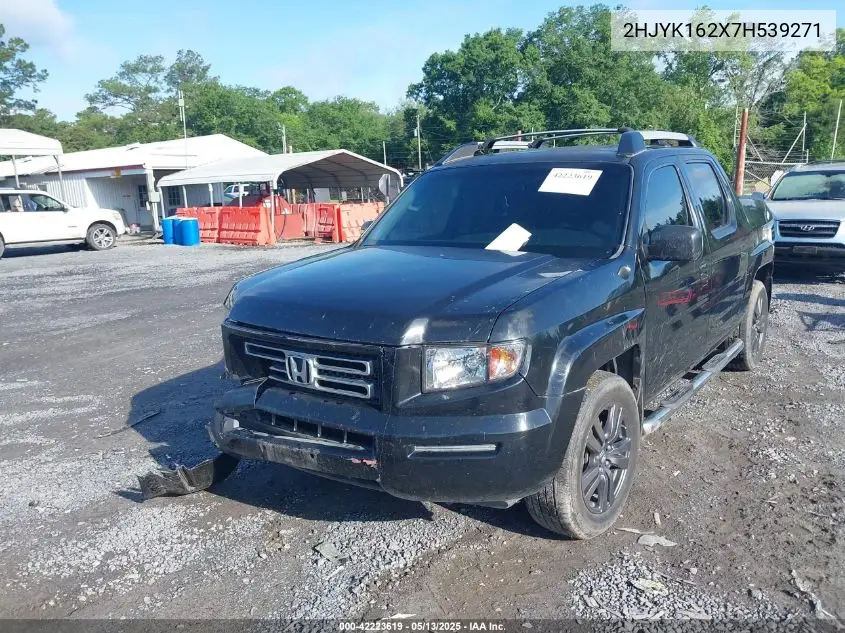 2007 Honda Ridgeline Rt VIN: 2HJYK162X7H539271 Lot: 42223619
