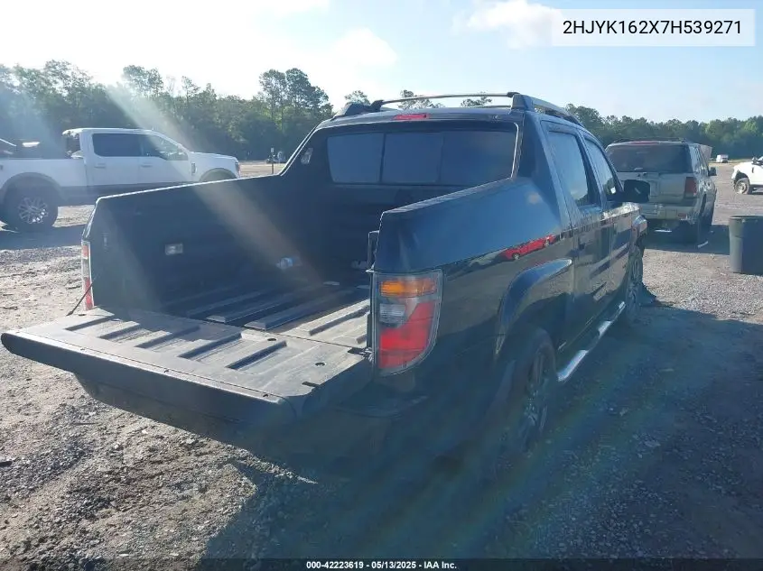 2007 Honda Ridgeline Rt VIN: 2HJYK162X7H539271 Lot: 42223619