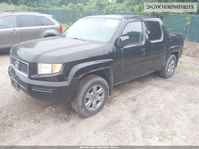 2007 Honda Ridgeline Rtx VIN: 2HJYK16307H518213 Lot: 42611046