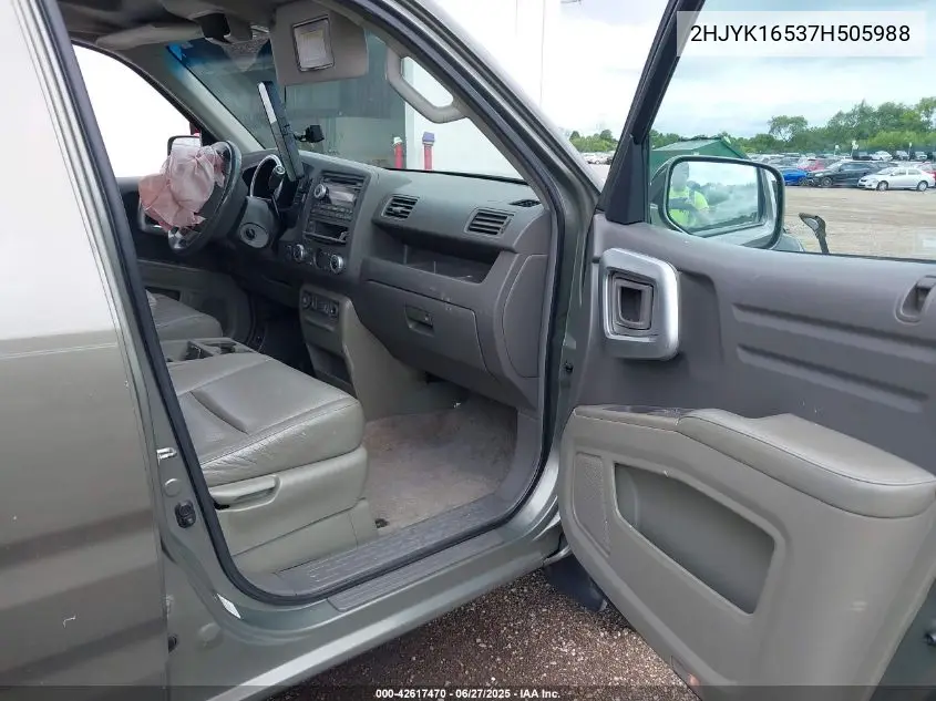 2007 Honda Ridgeline Rtl VIN: 2HJYK16537H505988 Lot: 42617470