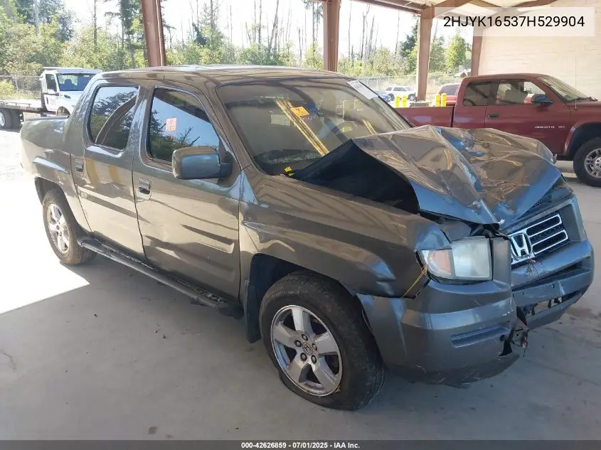 2007 Honda Ridgeline Rtl VIN: 2HJYK16537H529904 Lot: 42626859