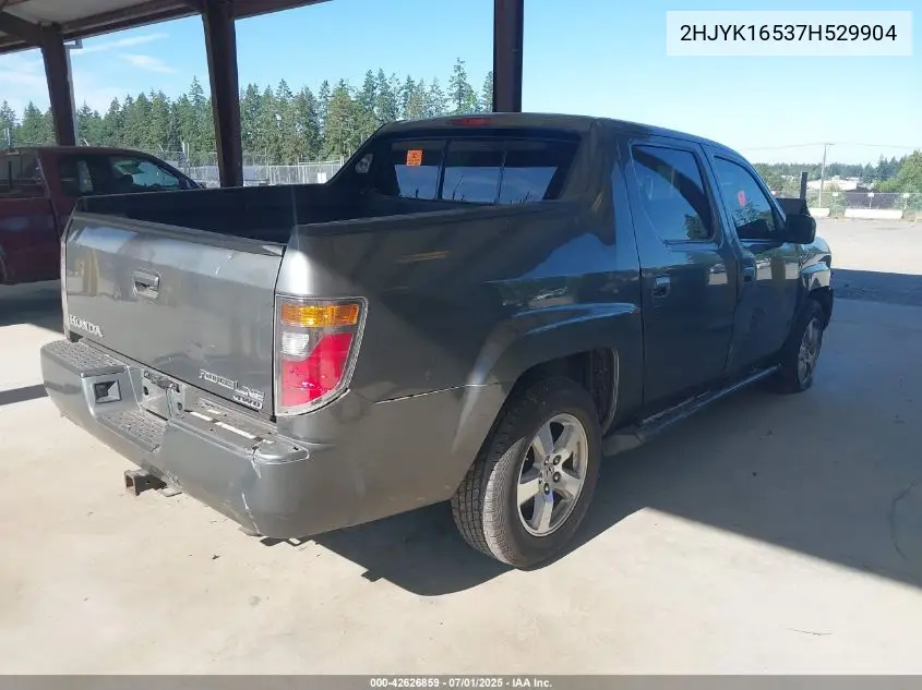 2007 Honda Ridgeline Rtl VIN: 2HJYK16537H529904 Lot: 42626859