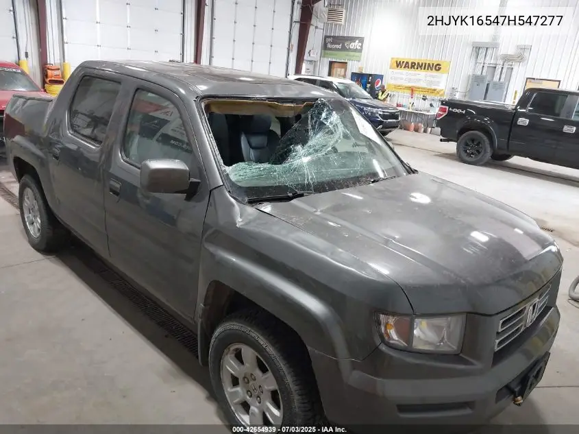 2007 Honda Ridgeline Rtl VIN: 2HJYK16547H547277 Lot: 42654939