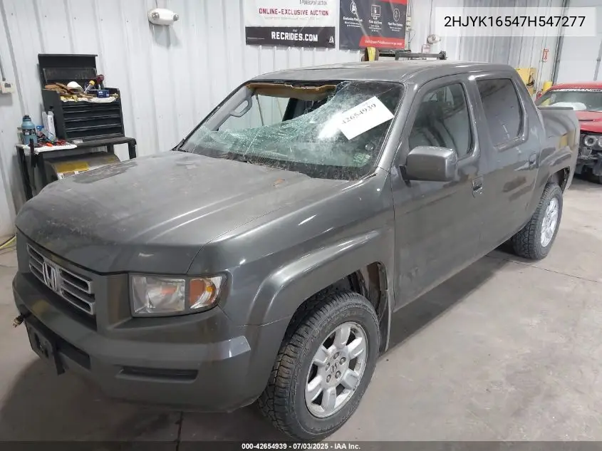 2007 Honda Ridgeline Rtl VIN: 2HJYK16547H547277 Lot: 42654939