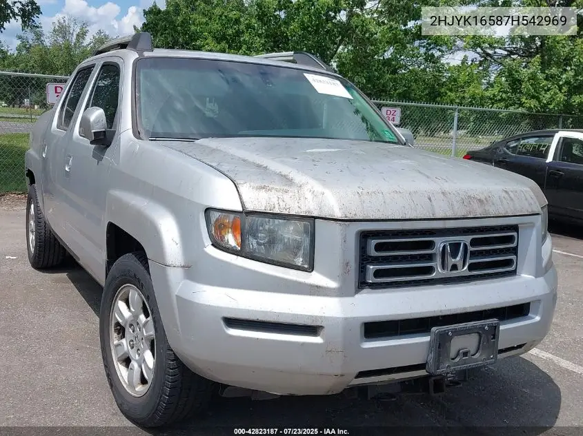 2007 Honda Ridgeline Rtl VIN: 2HJYK16587H542969 Lot: 42823187